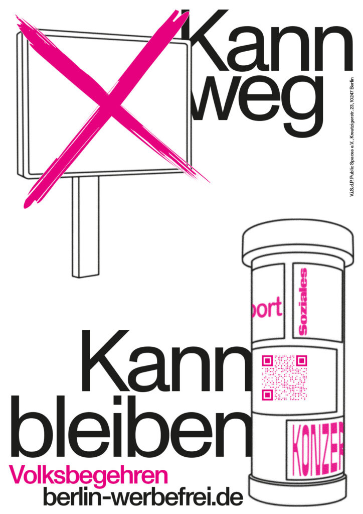 Volksbegehren BERLIN_WERBEFREI Plakat