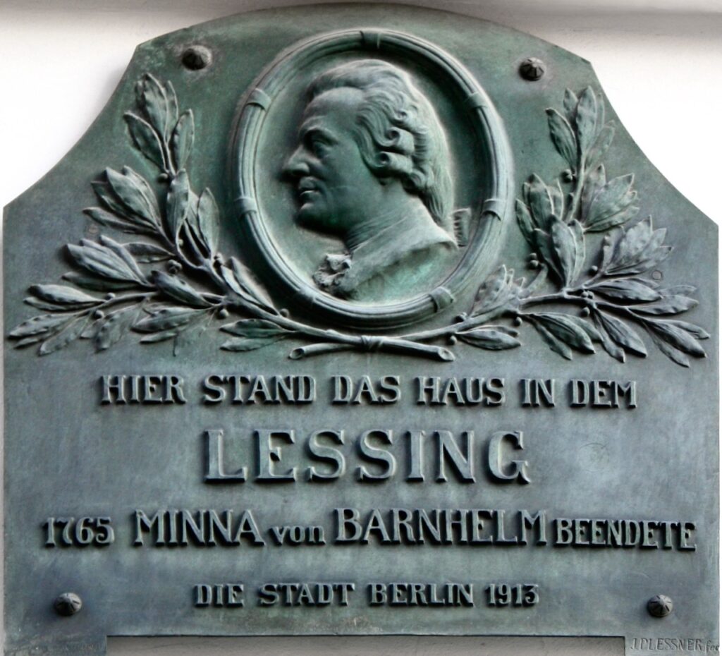 Gedenktafel für Lessing in Berlin, Nikolaikirchplatz 7